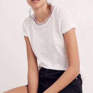 MADEWELL WHISPER STRIPE COLLAR TEE